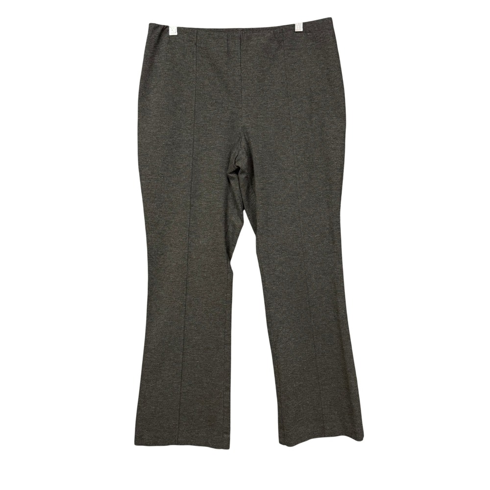 J Jill Barely Boot Cut Pants Womens Large Gray Ponte Knit Stretch Workwear